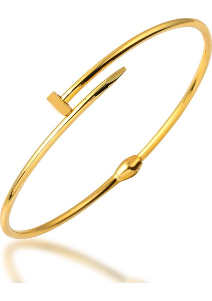 Taşsız 14 Ayar Çivi Altın Bilezik