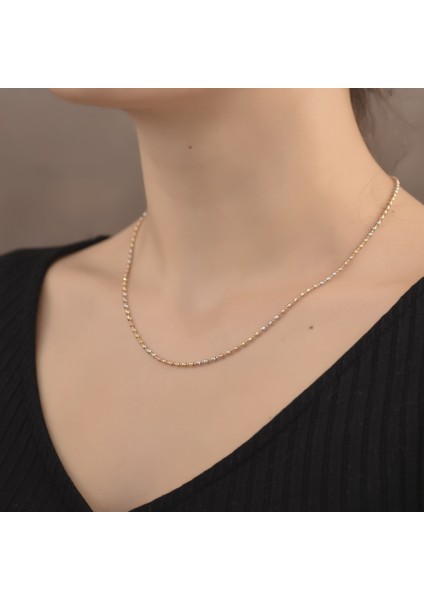 Ayyıldız Kuyumculuk Kadın Üç Renk Dorika Altın Zincir