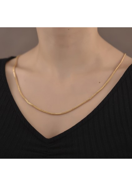 Ayyıldız Kuyumculuk Kadın Kare Spiga Altın Zincir