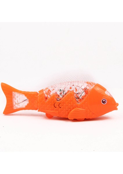 Oyuncak Pilli Işıklı Müzikli Yürüyen Renkli Balık 23 cm