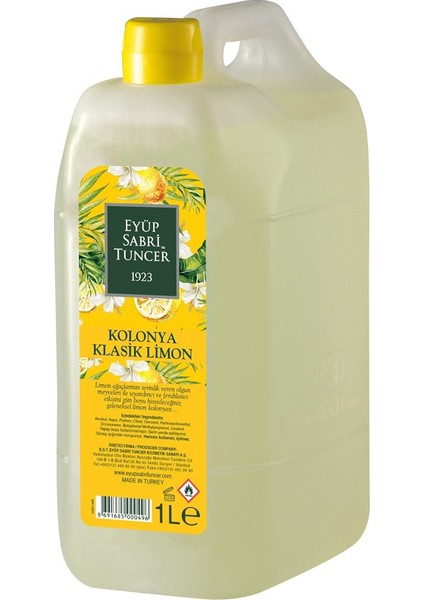 Est 1 lt Klasik limon Kolonyası Seti ve 150 li Japon Kiraz Çiçeği Mendil
