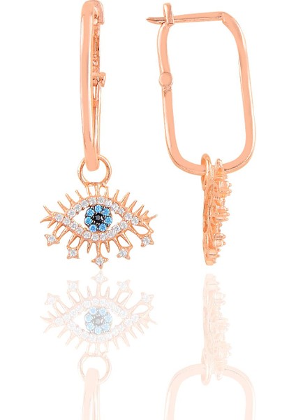 Gümüş Rose Lareyn Göçmen Küpe