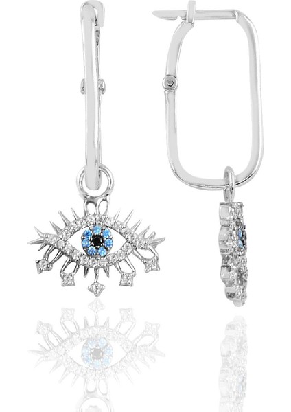 Gümüş Rodaj Lareyn Göçmen Küpe