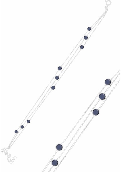 Gümüş Rodyumlu Onix Taşlı Bileklik