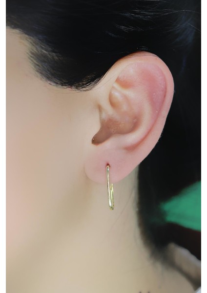 Gümüş Altın Yaldızlı Sade Göçmen Küpe fiyatları