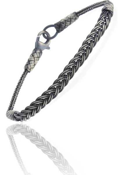 Gümüş Örgülü Kazaziye Bileklik