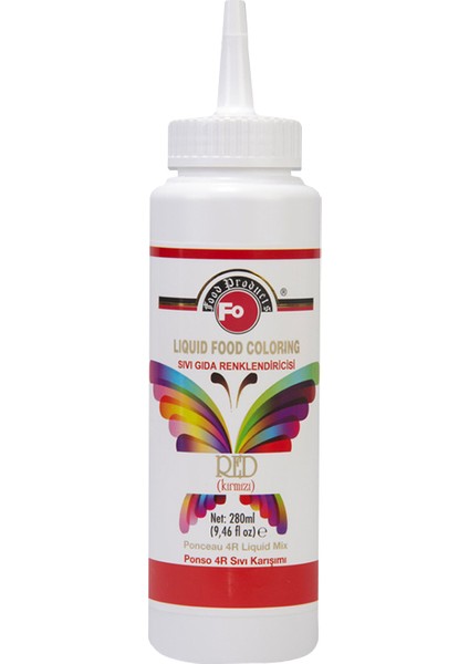 Kırmızı Sıvı Gıda Boyası 280 ml