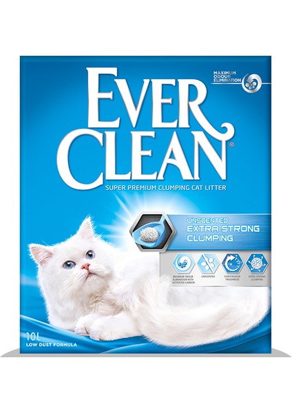 Ekstra Güçlü Kokusuz Doğal Kedi Kumu 10 Litre x 2