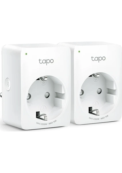 Tapo P100 (2-Pack), Akıllı Mini Wi-Fi Soketi, Amazon Alexa ve Google Home ile Çalışır, Uzaktan Kontrol, Cihaz Paylaşımı, Hub Gerekmez