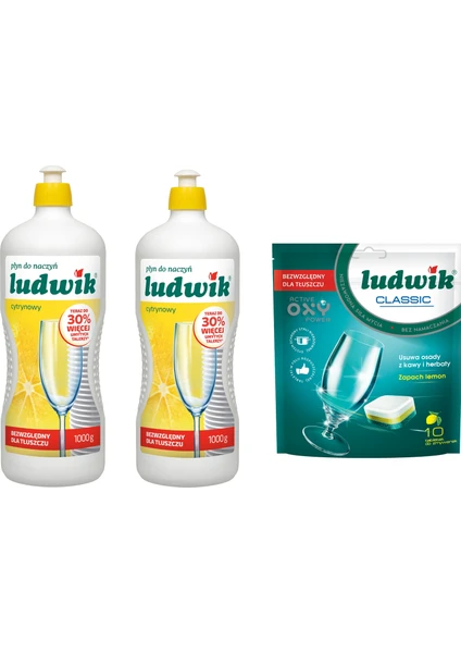 Sıvı Limon Bulaşık Deterjanı 2 Lt + Bulaşık Makine Tableti 10'lu