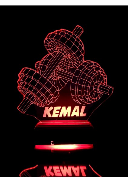 Fitness Dumbell 16 Renk Gece Lambası