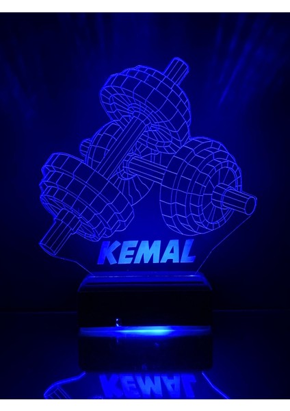 Fitness Dumbell 16 Renk Gece Lambası