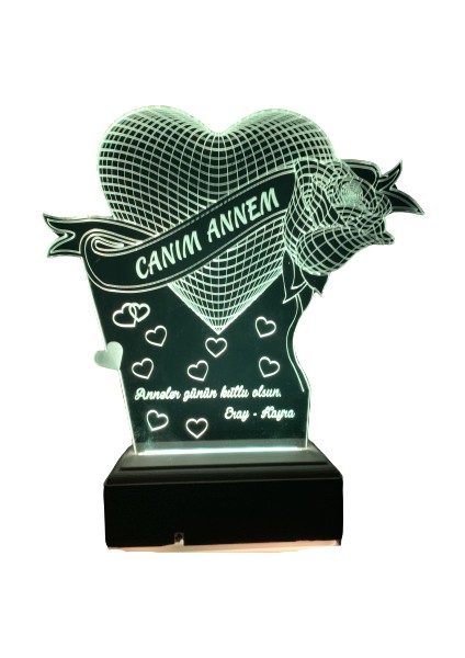 Anneler Günü Hediyesi 3D LED Lamba