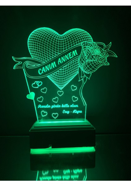 Anneler Günü Hediyesi 3D LED Lamba