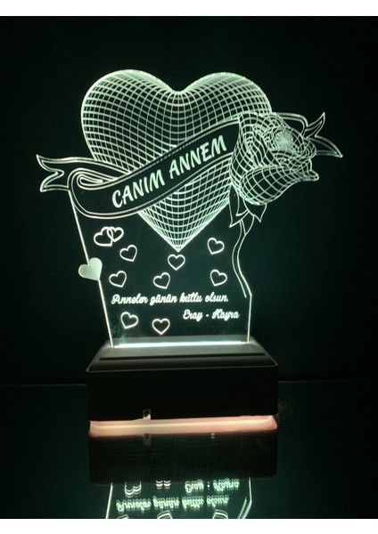Anneler Günü Hediyesi 3D LED Lamba