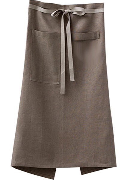 Nakışlı Belden Mutfak Iş Önlüğü - Kahverengi