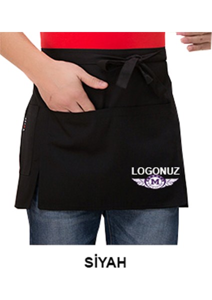 Nakışlı Belden Mutfak Iş Önlüğü - Siyah fiyatları