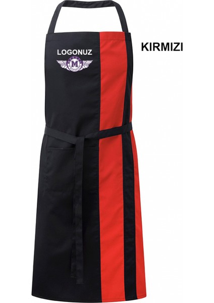 Nakışlı Boyundan Askılı Mutfak Iş Önlüğü - Kırmızı fiyatları