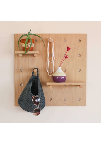 Pegboard 50X50CM Kare Açık Raf Sistemi