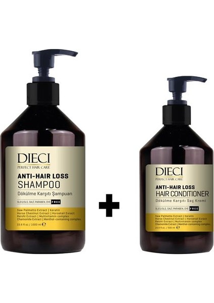 Anti Hair Loss 1000 ml Şampuan+Anti Hair Loss 500 ml Conditioner