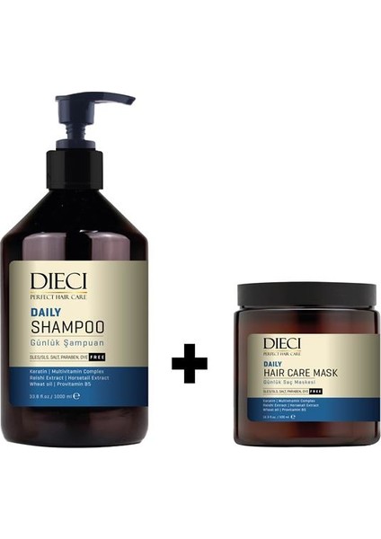 Daily 1000 ml Şampuan + Daily 500 ml Maske