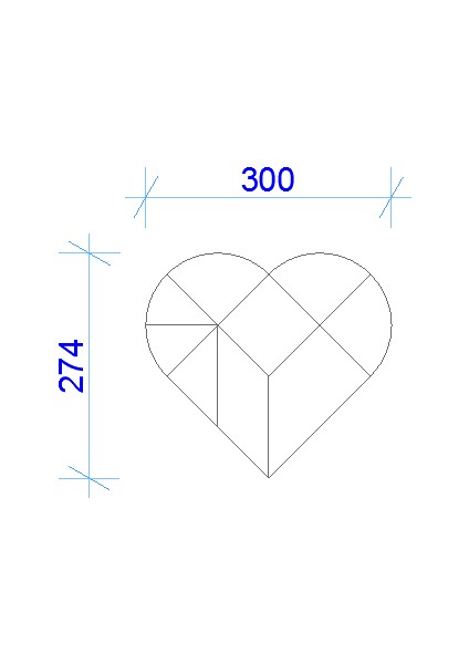 Ahşap 2d Puzzle - Kalp Tangram