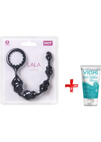 Lala 23 cm Spiral Tasarımlı Anal Zevk Topları+Jel