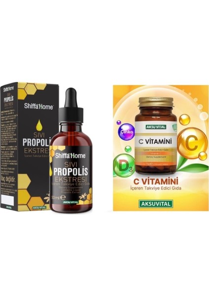 Propolis Ekstresi 50 ml + C Vitamini 1250 mg 60 Tablet