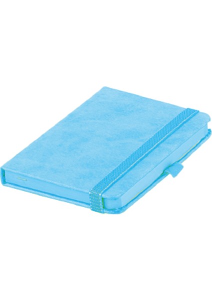 Sayfa Kenarları Renkli Turkuaz Termoderi Kapaklı Defter 9 x 14 cm
