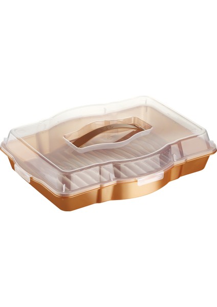 Follow Me Trio Kek Börek Taşıma Kabı Bakır