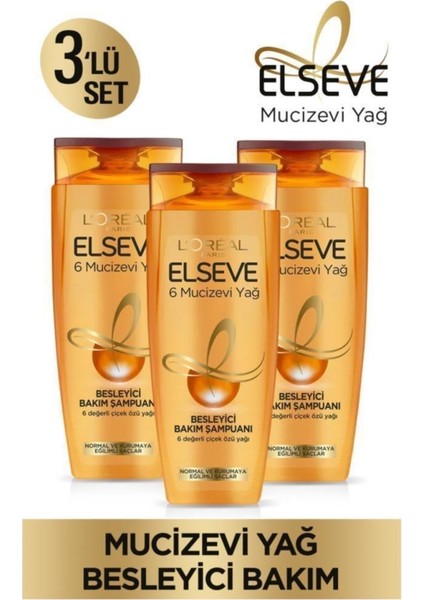 6 Mucizevi Yağ Besleyici Bakım Şampuan 450 ml 3'lü Set