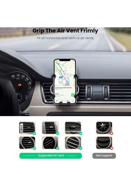 Mekanik Araç İçi Havalandırma Telefon Tutucu