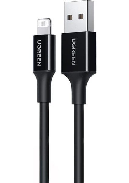 UGREEN Lightning to USB-A MFi Sertifikalı İphone Hızlı Şarj Kablosu, 2 Metre, Siyah - 80823