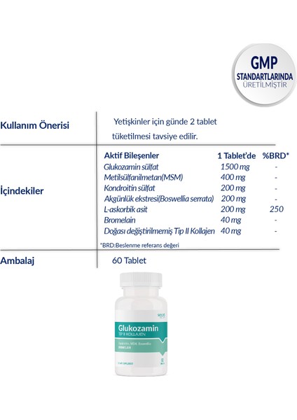 Glukozamin Tip II 60 Tablet
