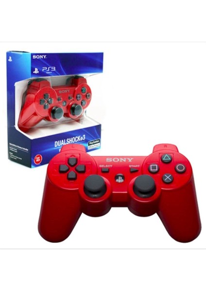 Ps3 Joystick Ps3 Kol  Kırmızı Şarj Kablosu Ile Birlikte