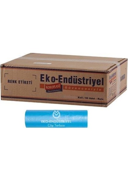 Eko Endüstriyel Büyük Boy 80 x 60 cm Mavi 10'lu x 50