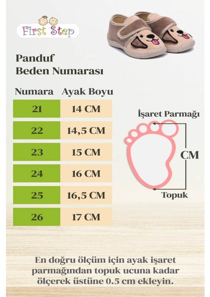 Fi̇rst Step Siyah Super Star Nakışlı Çocuk Panduf F-711