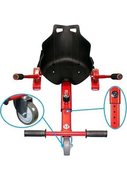 Hoverkart Tüm Modellerle Uyumlu Go Hover Elektrikli Kaykay Aksesuarı Kırmızı