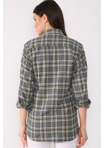 Z6664 Dewberry Bayan Gömlek-Antrasit fiyatları