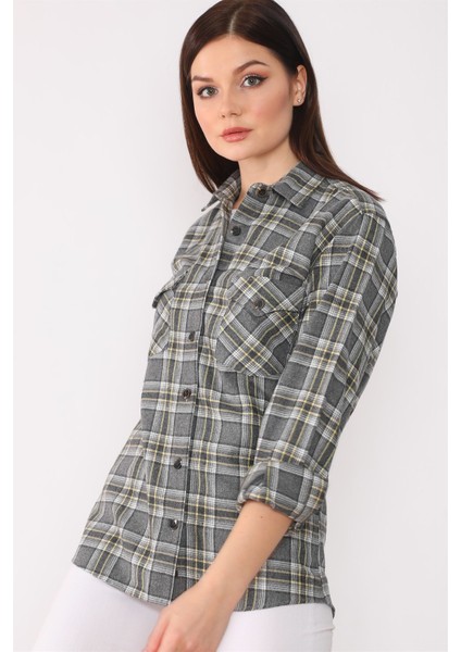 Z6664 Dewberry Bayan Gömlek-Antrasit modelleri