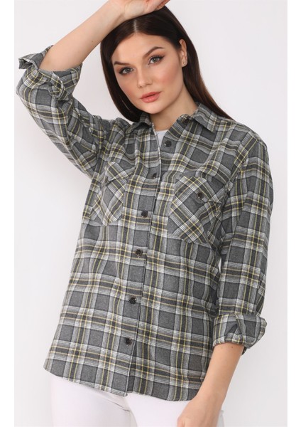 Z6664 Dewberry Bayan Gömlek-Antrasit indirimleri