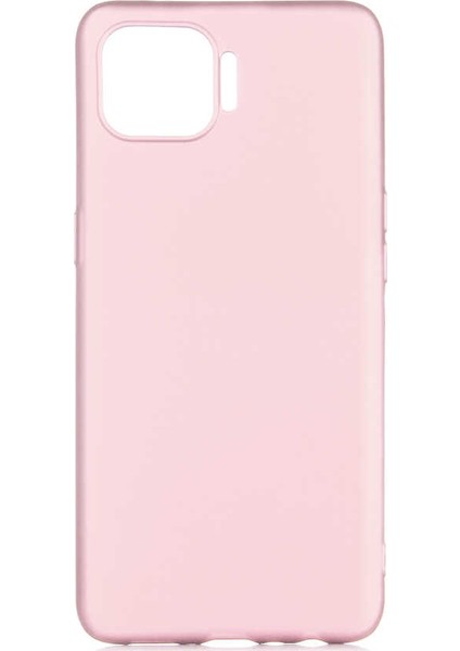 Oppo Reno 4 Lite Kılıf Mat Premium Silikon Kılıf + Tam Kaplayan 5d Cam Ekran Koruyucu Rose
