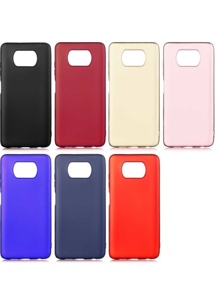 Xiaomi Poco X3 Kılıf Mat Premium Silikon Kılıf Kırmızı fiyatları