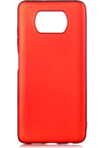 Xiaomi Poco X3 Kılıf Mat Premium Silikon Kılıf Kırmızı