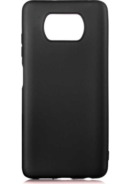 Xiaomi Poco X3 Kılıf Mat Premium Silikon Kılıf Siyah
