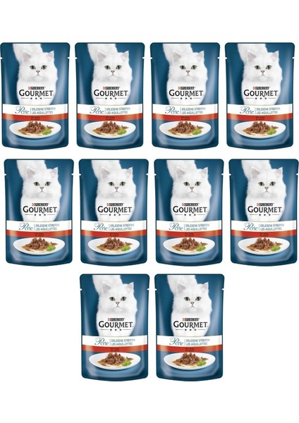 Purina Gourmet Perle 10 Adet Izgara Sığır Kedi Konservesi 85 gr