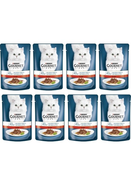 Purina Gourmet Perle 8 Adet Izgara Sığır Kedi Konservesi 85 gr