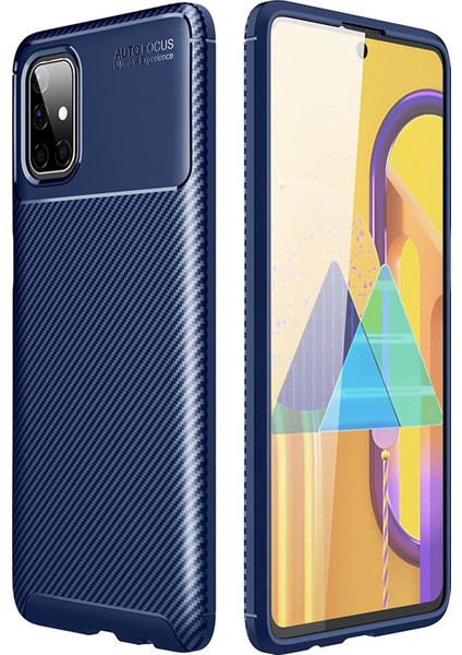 Samsung Galaxy M31S Kılıf M317 Esnek Tpu Silikon Lacivert
