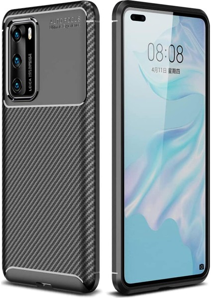 Huawei P40 Kılıf Esnek Tpu Silikon Siyah