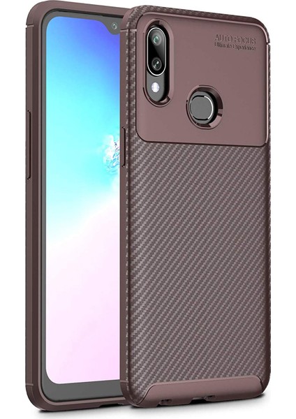 Samsung Galaxy A10S Kılıf A107 Esnek Tpu Silikon Kahverengi